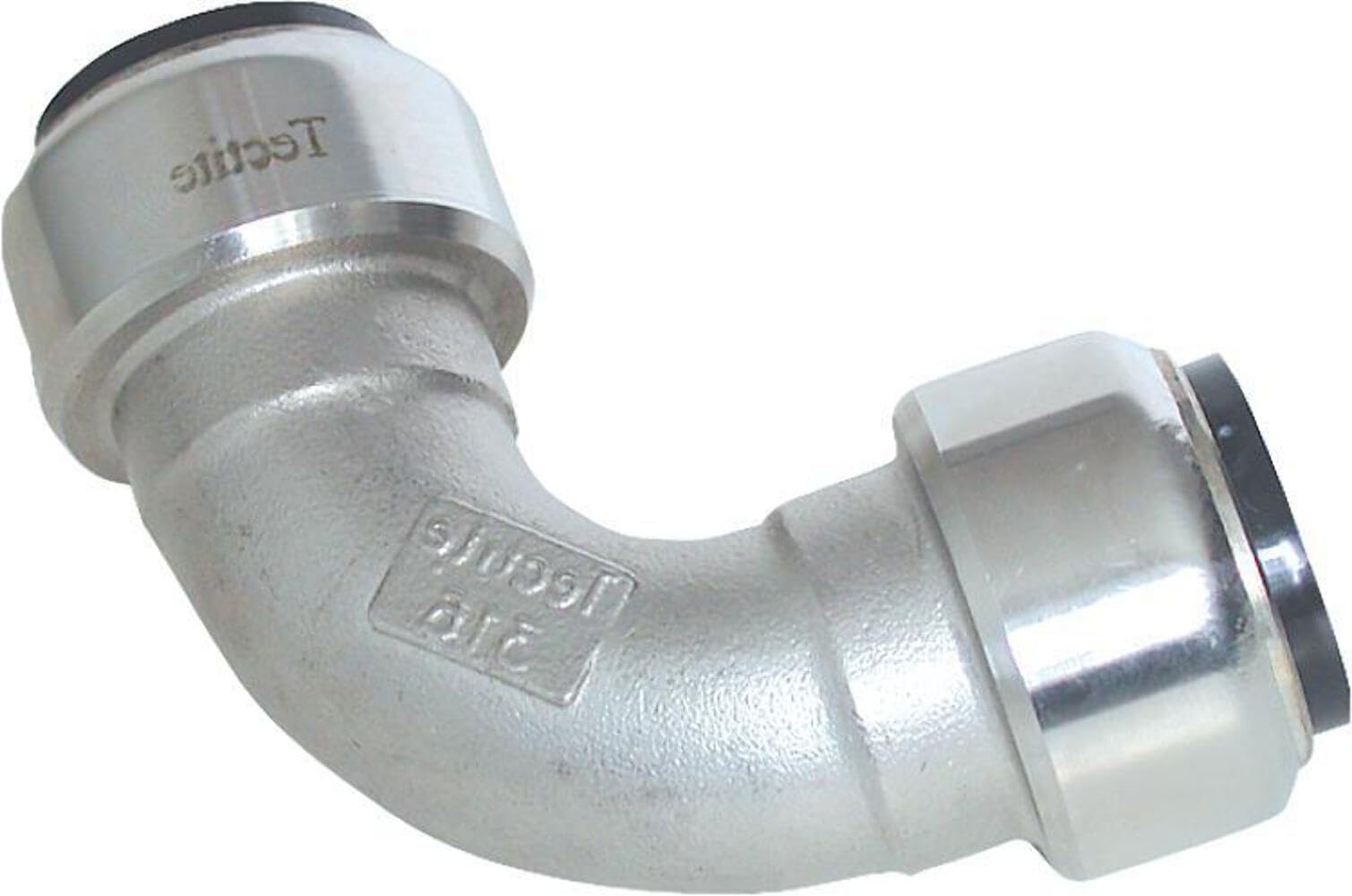 Edelstahl Steckfitting Tectite Bogen 90° 18 mm Innen/Innen lösbar, TS002A