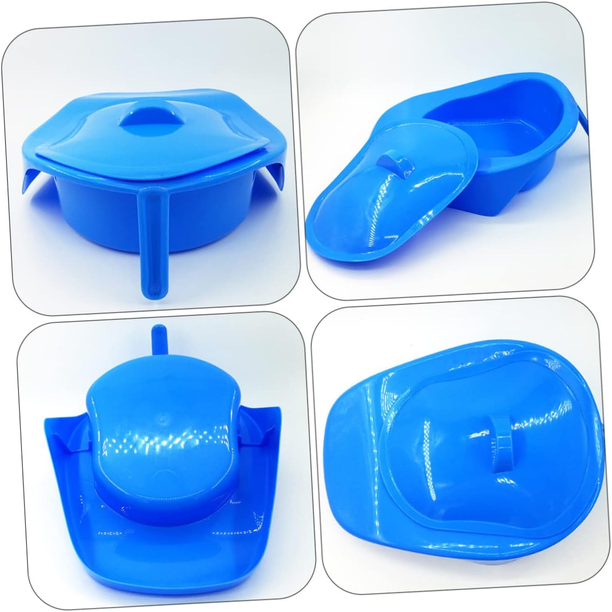 Zerodeko 1pc Handled Bedpan Lid Practical Urinal for Pregnant Women and Elderly Comfortable Ramp Design for Bedridden Patients Easy to Clean for Home Care and Hospitals
