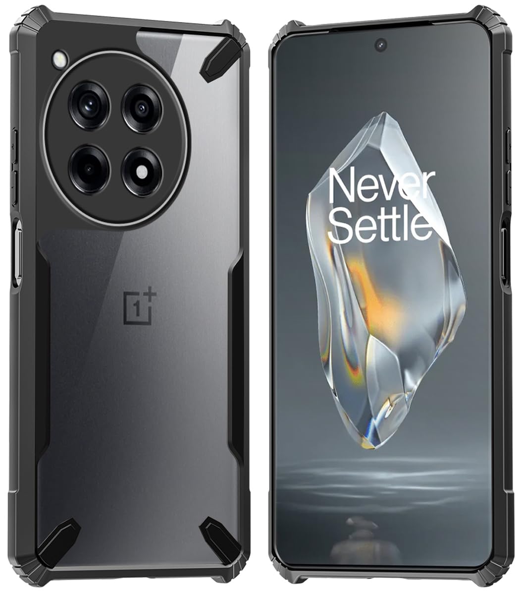 Kapa Bull Clear Back Cover for Oneplus 12R | [Military Grade Protection] Shock Proof Slim Hybrid Bumper Case (Black) (B0D5KG4RLF) Amazon Price History, Amazon Price Tracker