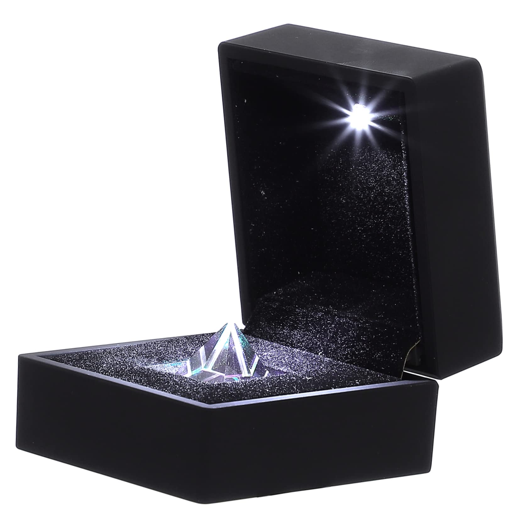 BUGUUYO Pyramid Optical Prism Crystal Decorative Desk Ornament Light Prism for Home Decorations Storage Box