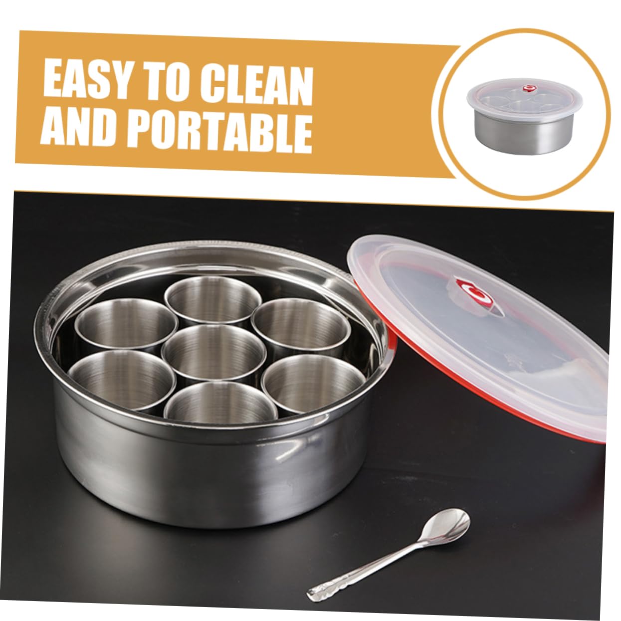 Mikinona 1ensemble Conteneur à Épices Acier Inoxydable Avec Couvercle Pot à Assaisonnement Pratique Et Élégant Pour Cuisine Rangement Facile Et Accessible Pour Utilisation Intérieure