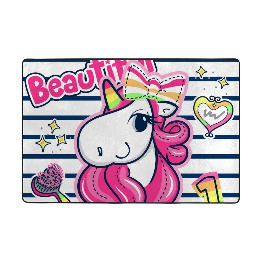 Tapis licorne contre le sol froid Ruchen, grand tapis velours corail 183x122 cm