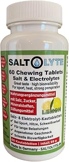 SALTOLYTE 60 Chewing Tablets Lemon Salt and Electrolyte Chewable Tablets with Sodium, Magnesium, Potassium, Calcium