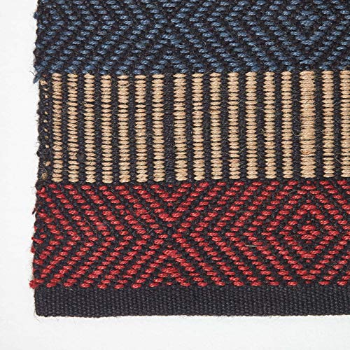 HOMESCAPES Medium Modern Jute Rug Red - Image 3