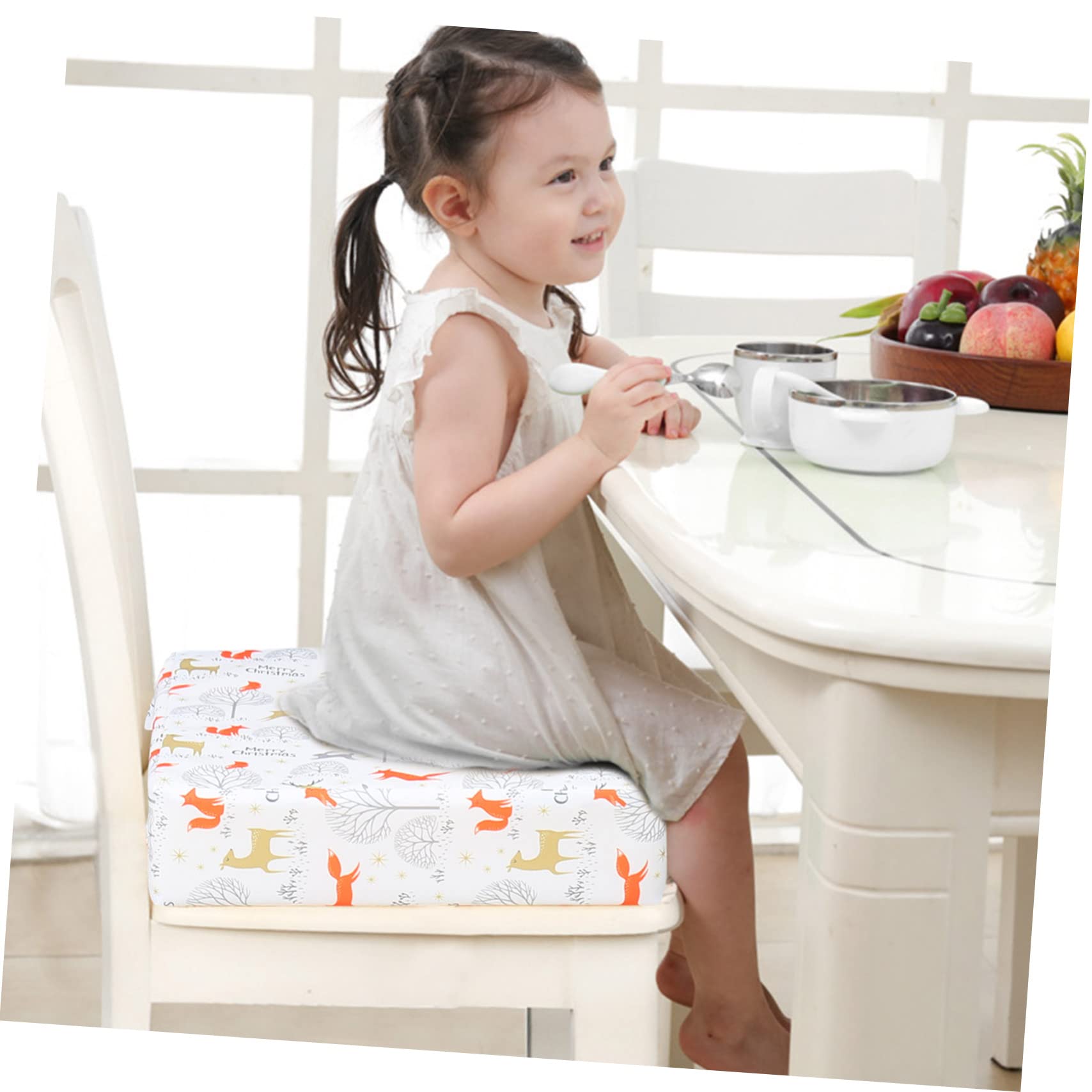 PRETYZOOM 2 Uds Silla De Comedor Silla Elevadora Elevadora Alta para Asiento De Coche Alta a Material De Poliéster Impermeable