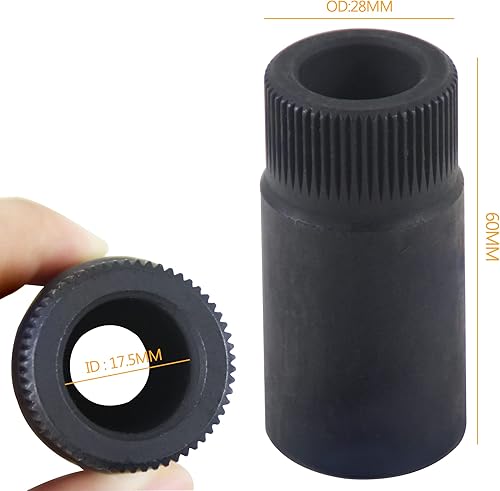 Miniatura 3 de TradeINArt Spline Socket 58 Dientes Negro 12 in Drive Sleeve Reemplazo Herramienta Pre-Cámara Spline Socket Para Mercedes Benz Diesel