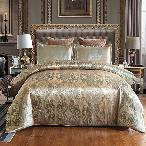 ALEjon "Sumptuous King Size Satin Bedding Set with Zipper Closure - Luxe 3-Piece Ensemble for Hotel-like Comfort