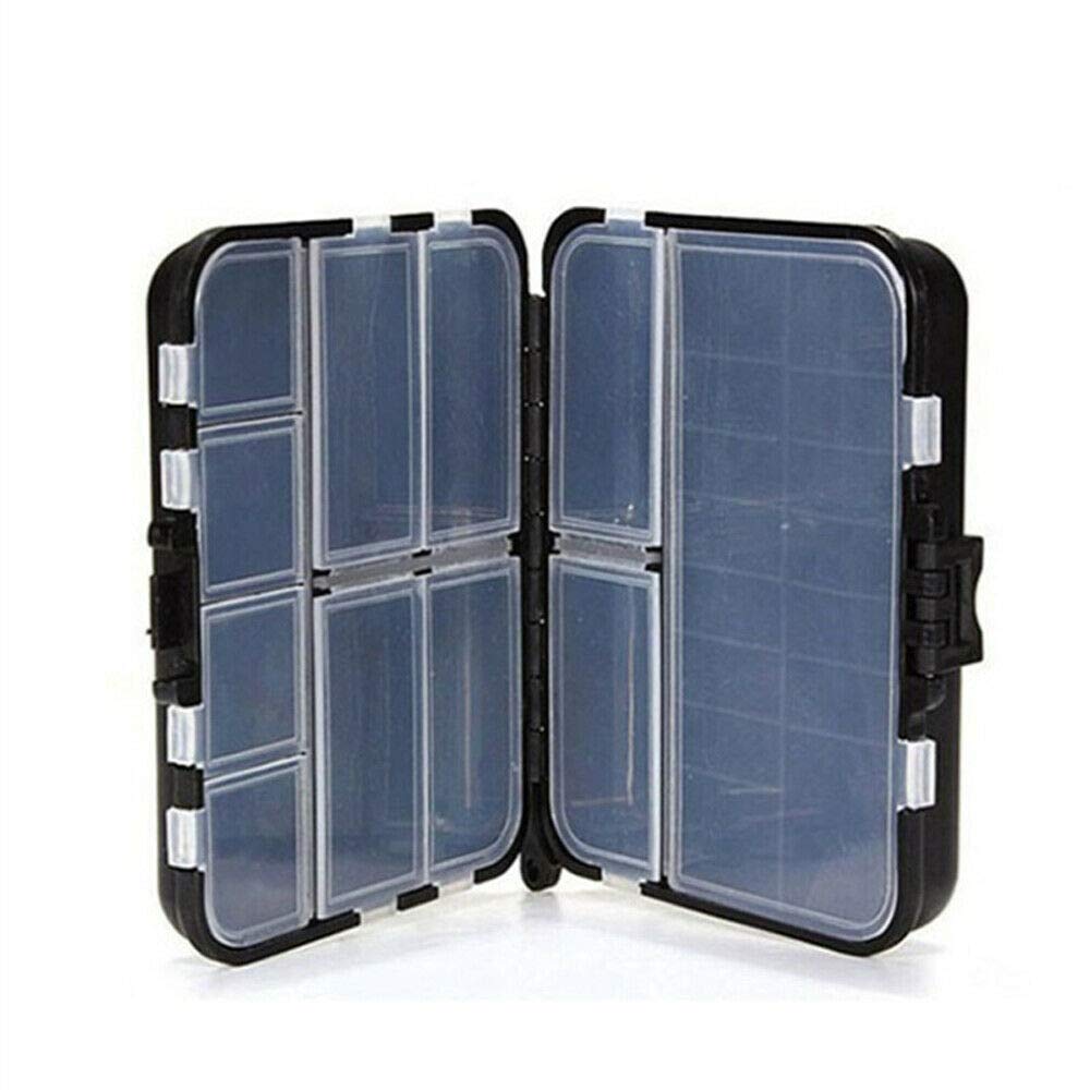 Vogueing Tool Fishing Tackle Container Water Resistant Fishing Box Double-Layer 16-Compartments Fishing Accessories Box for Storing Hooks, Lures, etc