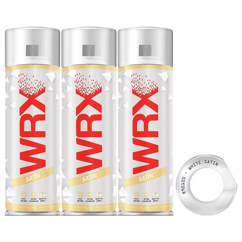 Wrx Stain White 9010S Aerosol Spray Paint Multi Purpose Fast Dry (3) 400Ml