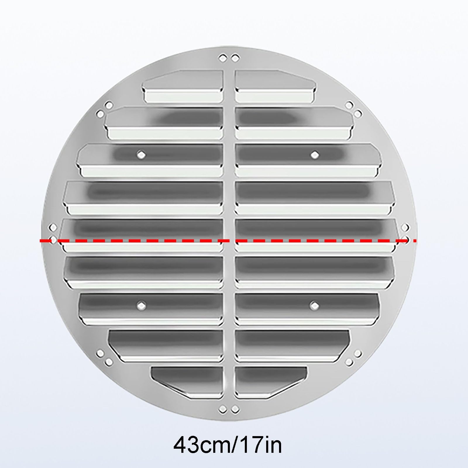 Deflettore di Flusso dell'unità Esterna del Condizionatore d'Aria Deflettore dell'Aria Esterna della Macchina Deflettore della Serranda in Acciaio Inox Coperchio della Guida(43cm/17in)