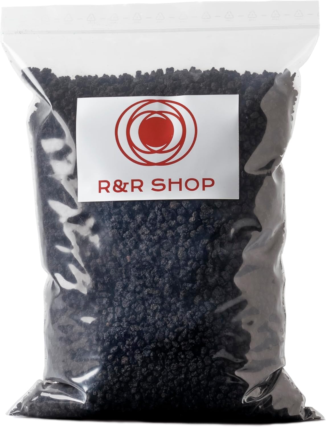 R&R SHOP – Piedra Volcánica Negra Fina, 100% Natural, pH Neutro, Ideal para la Germinación y el Crecimiento de Las Plantas, 0–8 mm (5L)