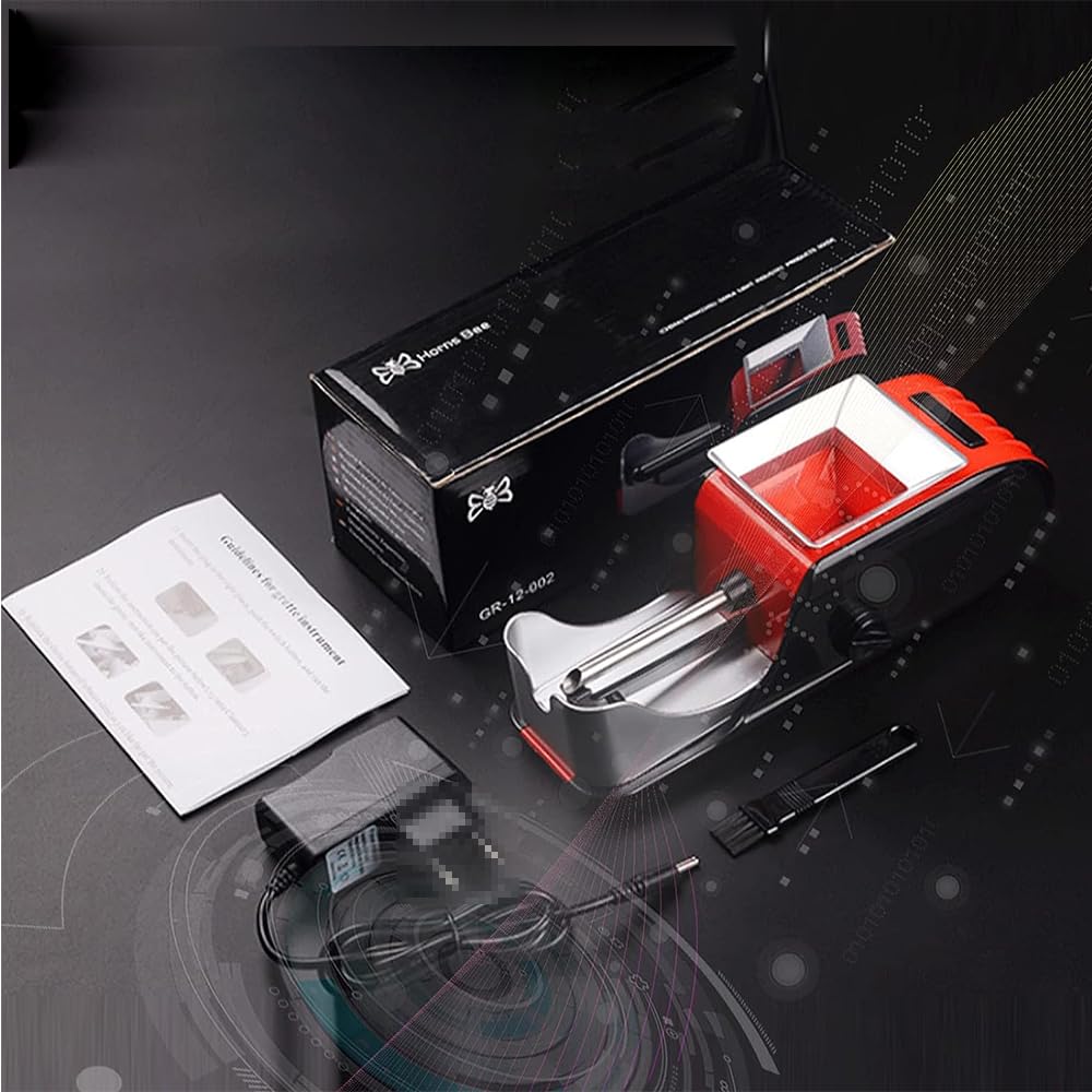 Maszyny do skręcania papierosów. Elektryczna maszynka do skręcania papierosów 8mm Wyciągacz Automatyczna, czerwona(Red)
