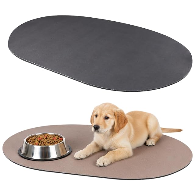 Culinavog 2 Alfombra Comedero Gato y Perro, 40 × 60 cm Alfombra Comedero Gato Antideslizante Absorbente
