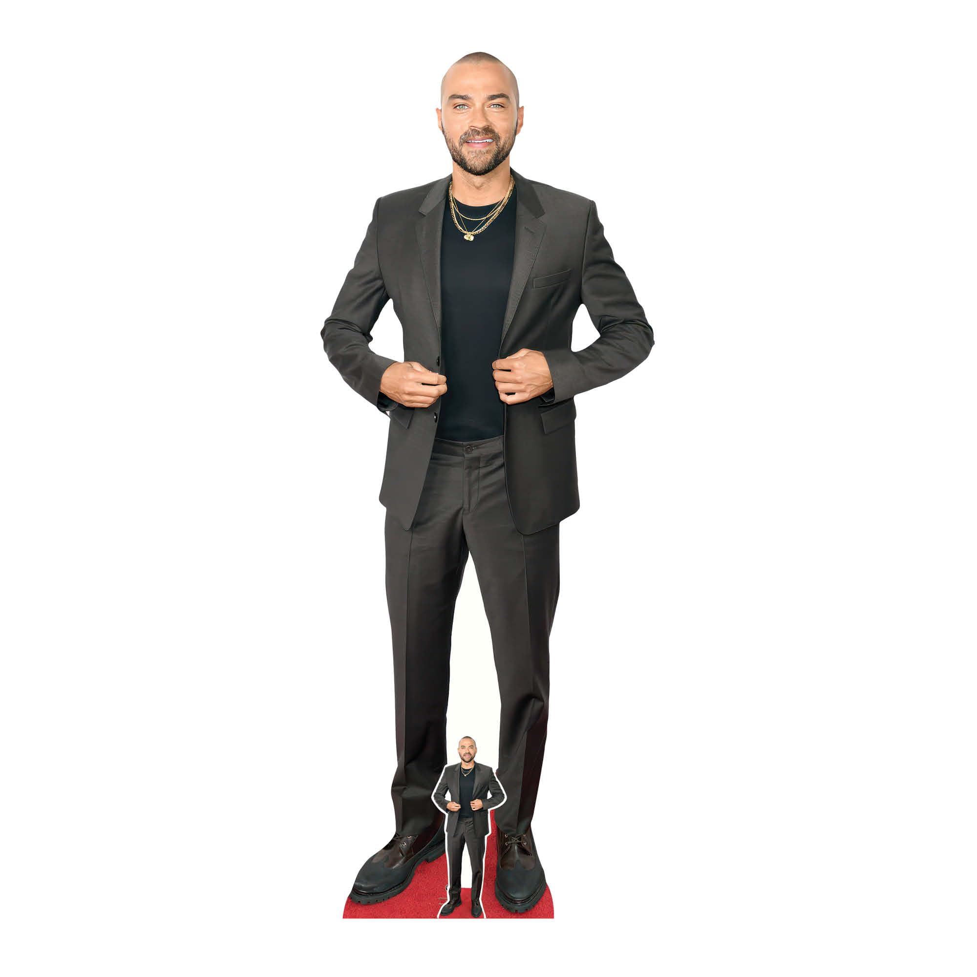 Star Cutouts CS1219 Jesse Williams Black Suit Lifesize Cardboard Cutout (186 cm) – TV Star Display for Parties, Events & Collectors
