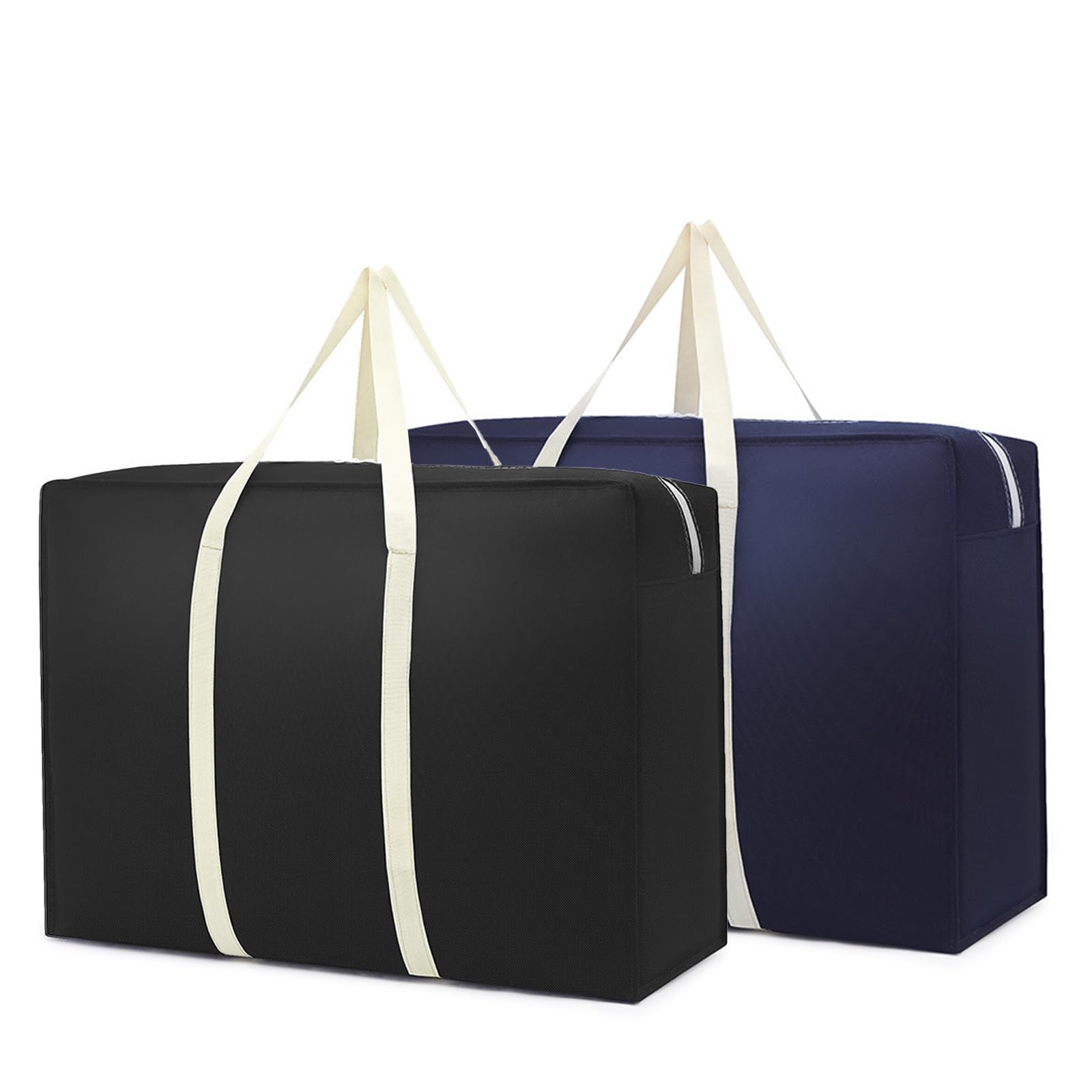 2pcs Extra Large Moving Bags Heavy Duty Moving Bags for Clothes Storage Bags, Large Storage Totes for Clothes, Packing Bags for Moving Boxes with Handles, Camping Moving Supplies, 26.7 x 19.7 x 9.8