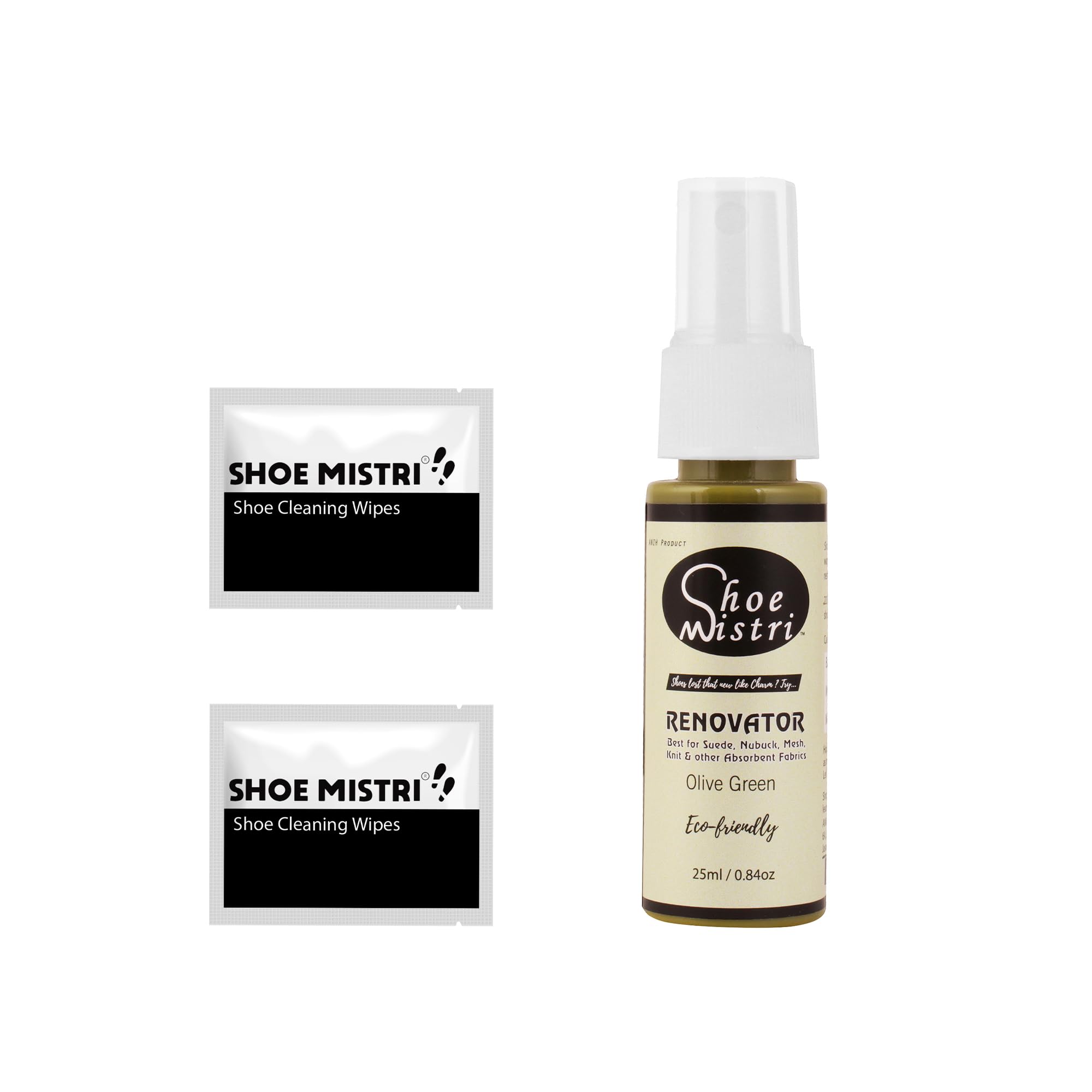 Shoe mistriShoe Renovator Miniature (Olive Green) – Suede, Nubuck, Canvas, Knit and most other absorbent Fabrics