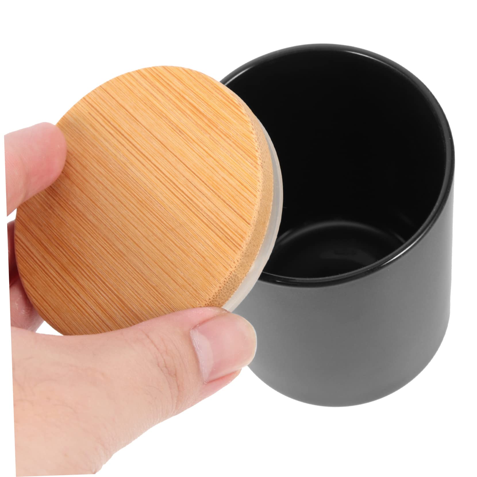 Artibetter 4sets Barattoli Con Coperchi in Bambù Per Candele Profumate Barattoli Per Fabbricazione Candele Adatti Per Spezie Da Cucina e Piccoli Oggetti