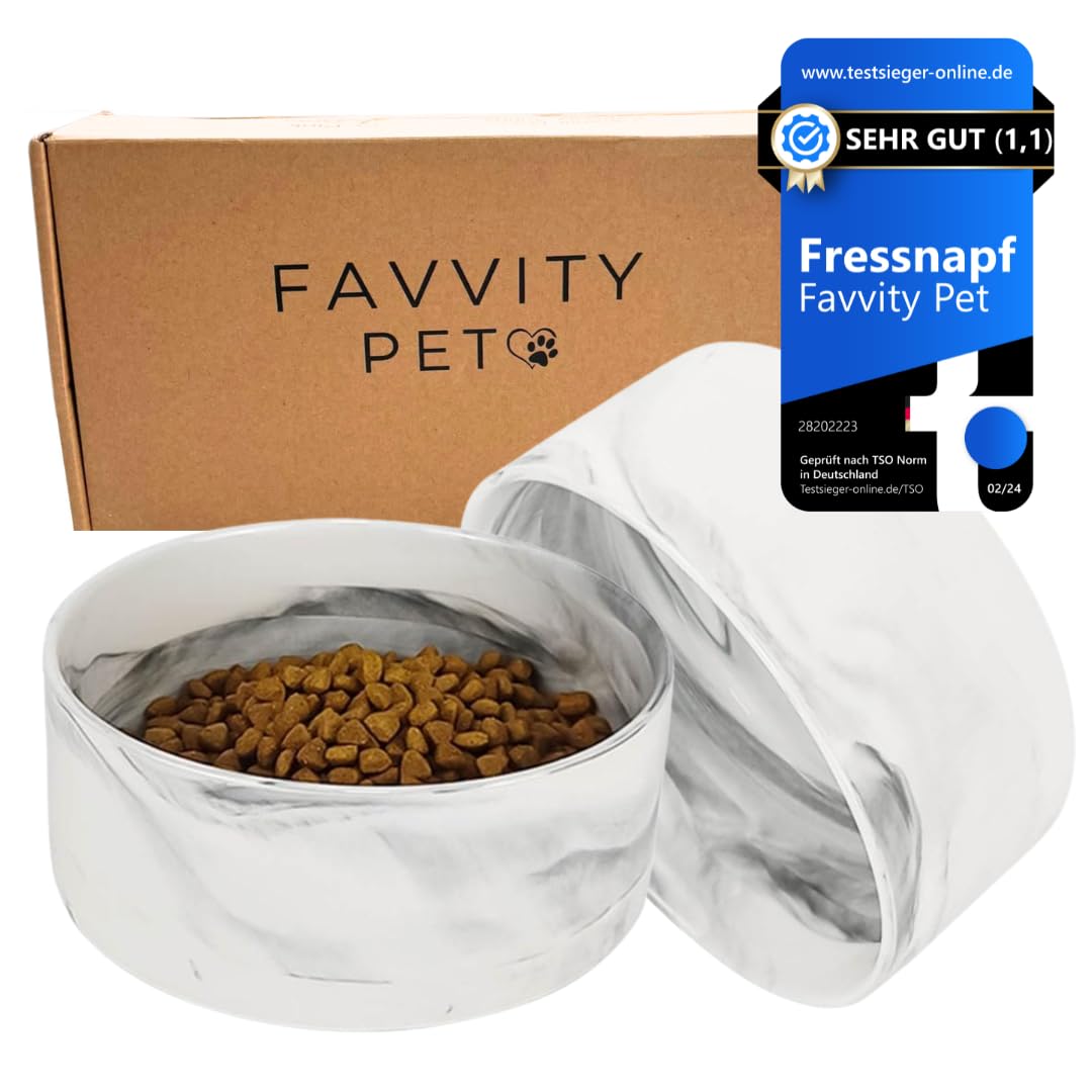 Cuenco de cerámica para perros pequeños y grandes, moderno, antideslizante, apto para lavavajillas, comedero para tu perro (juego de 2 cuencos grises 850 ml)