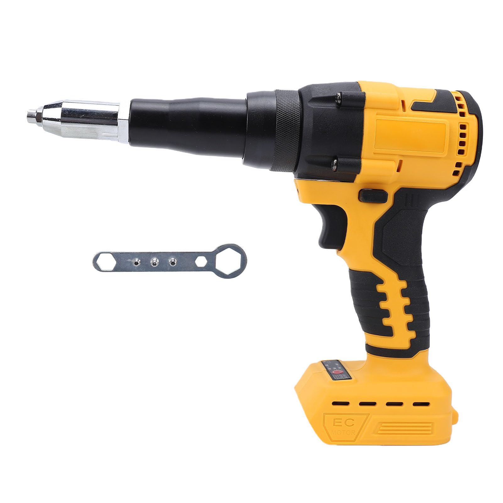 Pistola Remachadora Eléctrica sin Escobillas, Kit de Herramientas de Remachado Inalámbrico Apto para Batería con Luz LED Función de Inversión Automática para Remaches de 1/8 5/32 3/16 Pulgadas