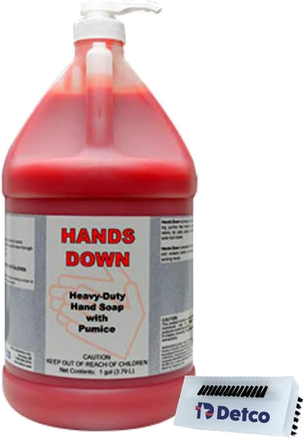 Detco- Hands Down, Industrial Strength Heavy-Duty Hand Soap with Pumice - Cherry Scent