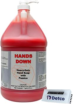 Detco- Hands Down, Industrial Strength Heavy-Duty Hand Soap with Pumice - Cherry Scent