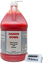 Detco- Hands Down, Industrial Strength Heavy-Duty Hand Soap with Pumice - Cherry Scent