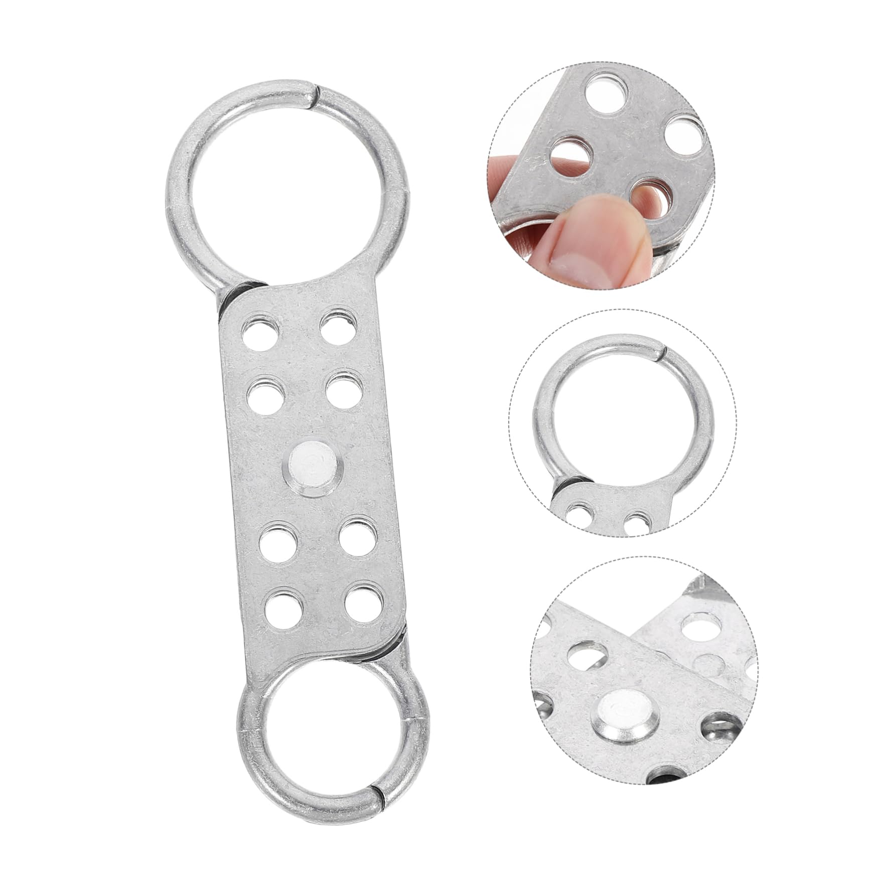 Cabilock Aluminum Lock 8 Holes Security Padlock Latch for Maintenance Industrial Use