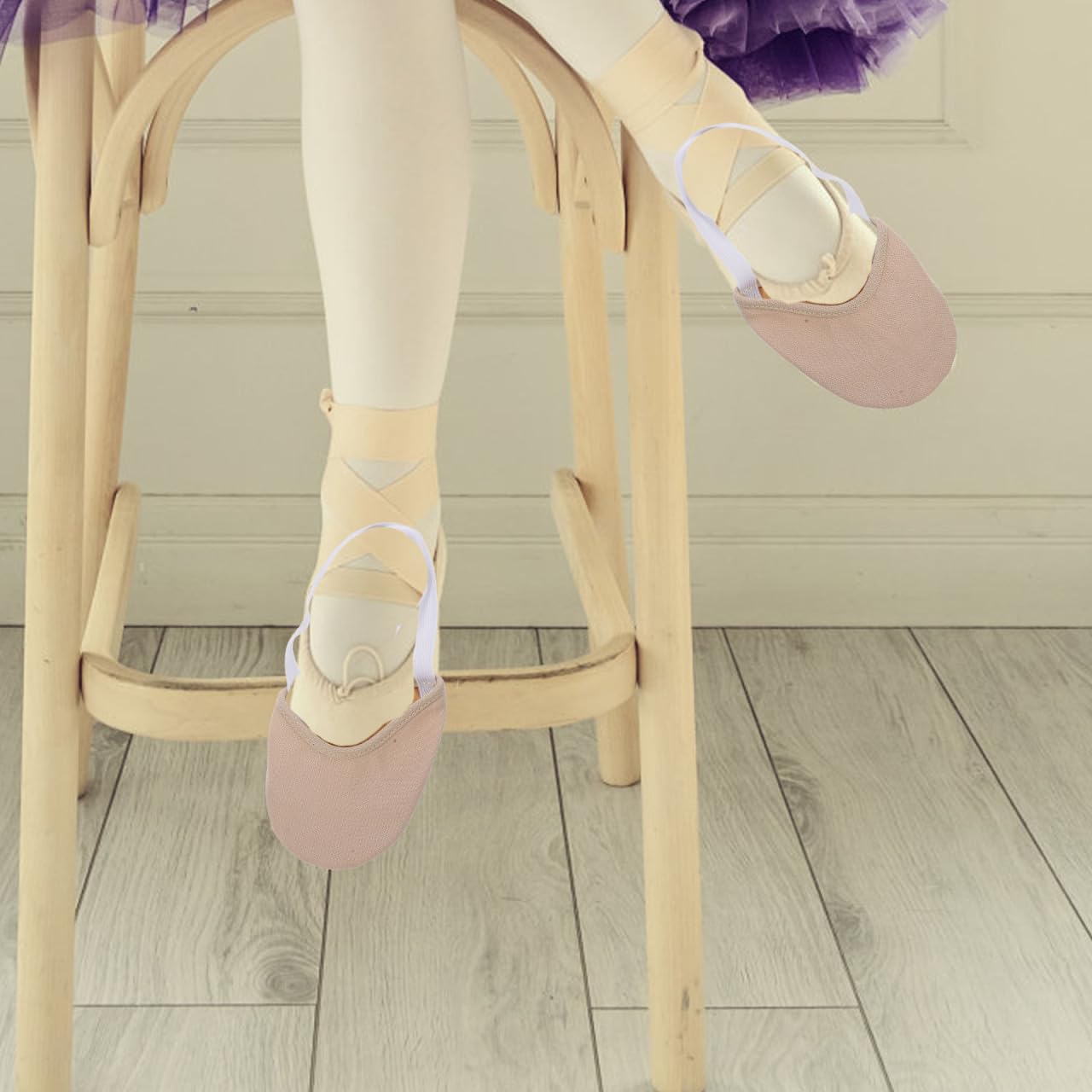 Calcetines Antideslizantes para Ballet y Yoga Suelo Talla S (30-32) Color de Piel