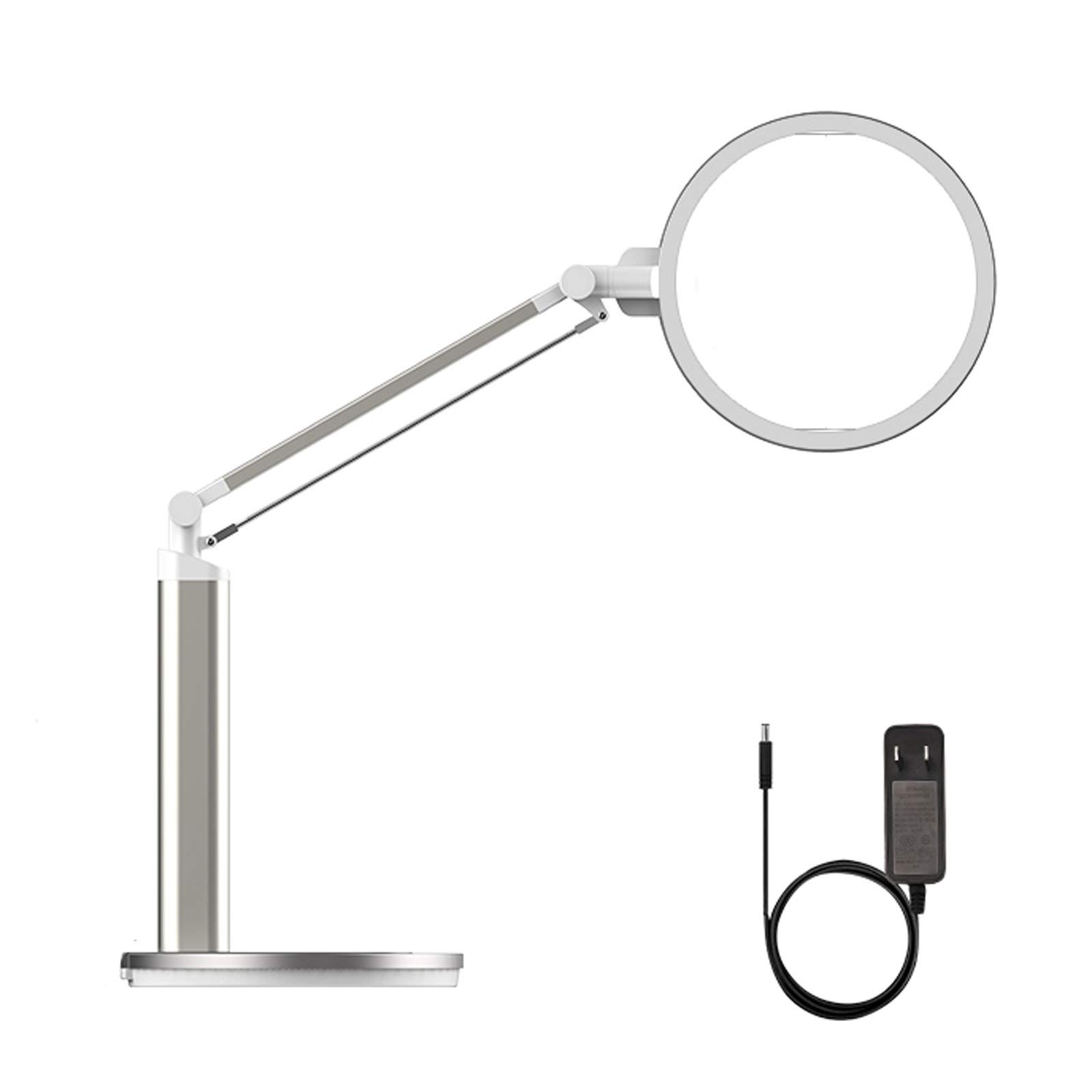 Lampe à Poser 16W LED Lampe de bureau Stepless Dimmable Tableau Touch Table Lampe de lecture double pôle pour bureau à domicile, processus de dessin des fil métalliques (adaptateur inclus) Lampe de Ta