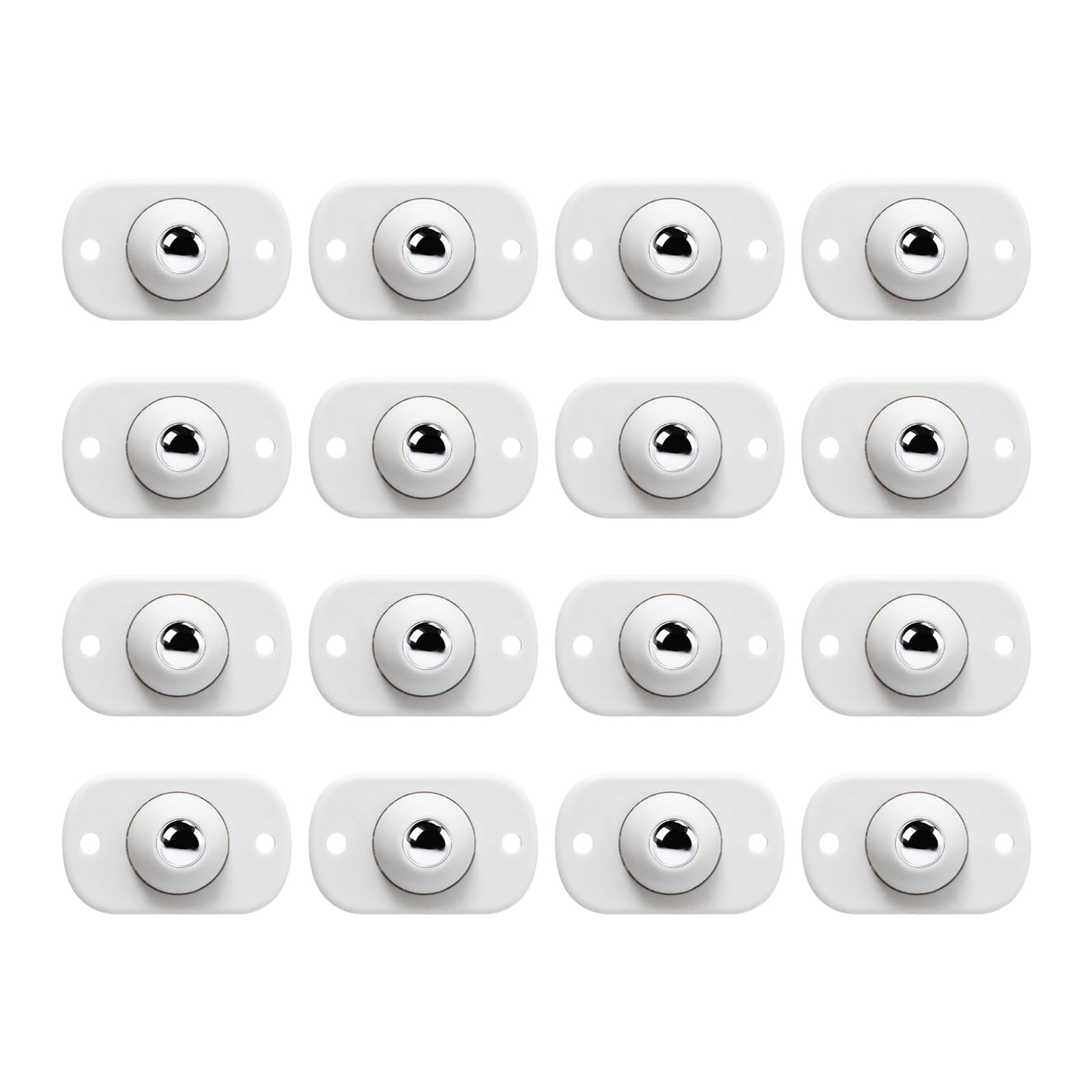 Self-Adhesive Mini Castor Wheels, 16 PCS Small Swivel Casters with Sticky Pad, Easy Mount Rollers for Furniture, Trash Can, Storage Box, Chair, Cabinet, Toy (No Screws Needed)