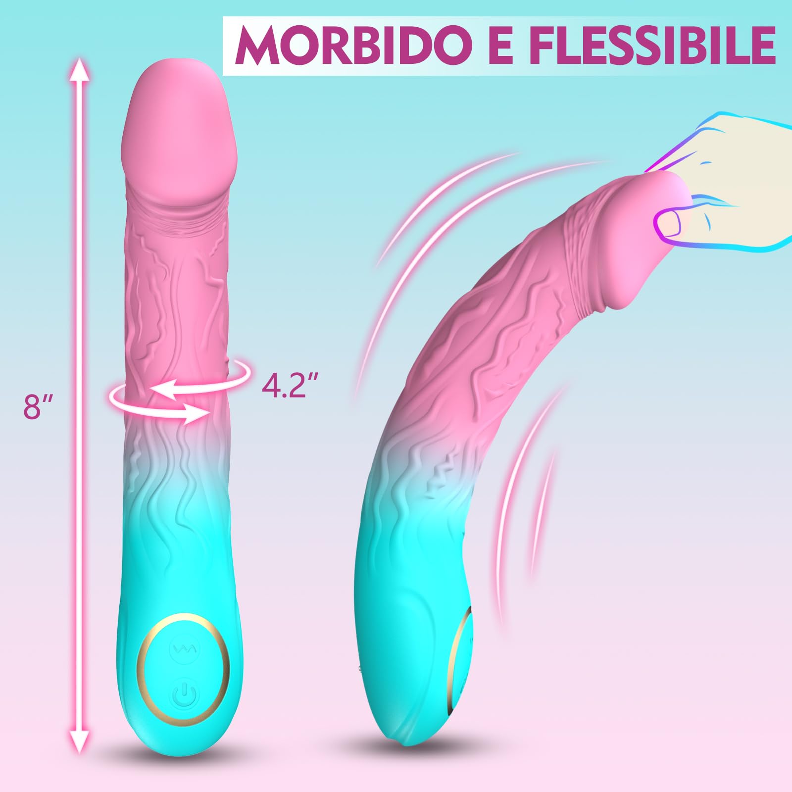 Vibratore Dildo Toys Sessuali per Donna Vibratoreper Donna Professionale Vibratore Punto G Giocattoli Sessuali Anale e Sextoys Vibratorepunto Squirt Uomo 10 Modalità Realistico Sex Toy in Silicone