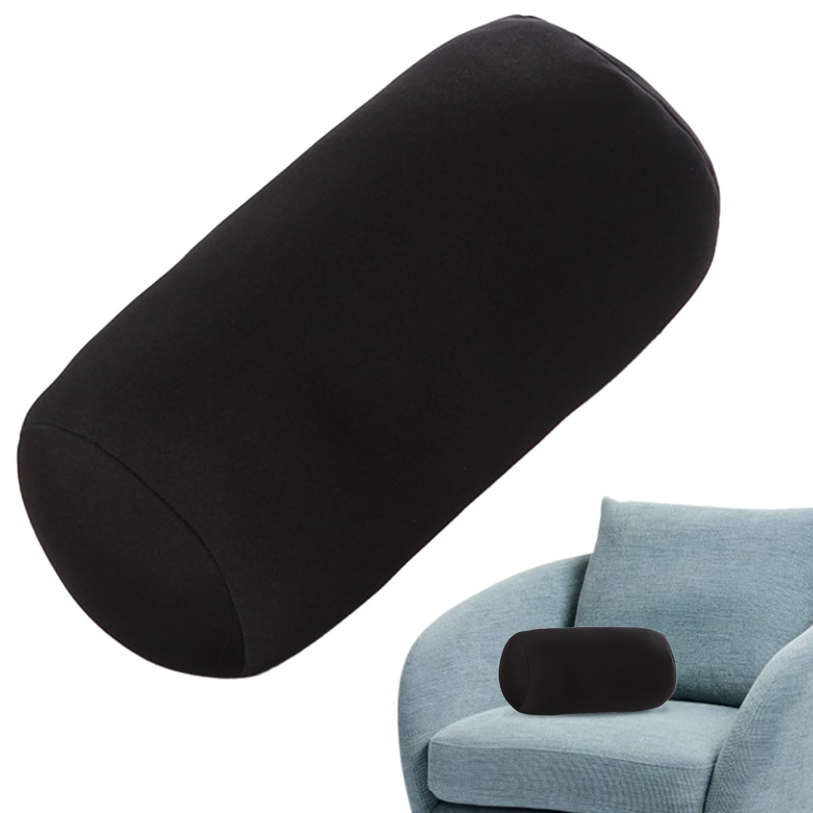 Almohada de microperlas,Almohada en rollo de espuma para el cuello - cervical con soporte cervical para mayor comodidad,Cojín trasero de soporte de microperlas para dormitorios y salas de est