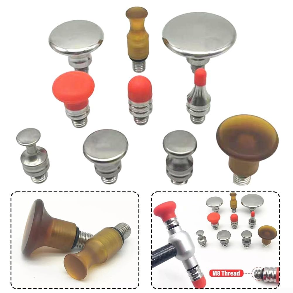 Kit de reparación de abolladuras de coche, martillos de reparación de modelado de automóviles, cabezales de repuesto múltiples, herramientas de carrocería para mantenimiento automático