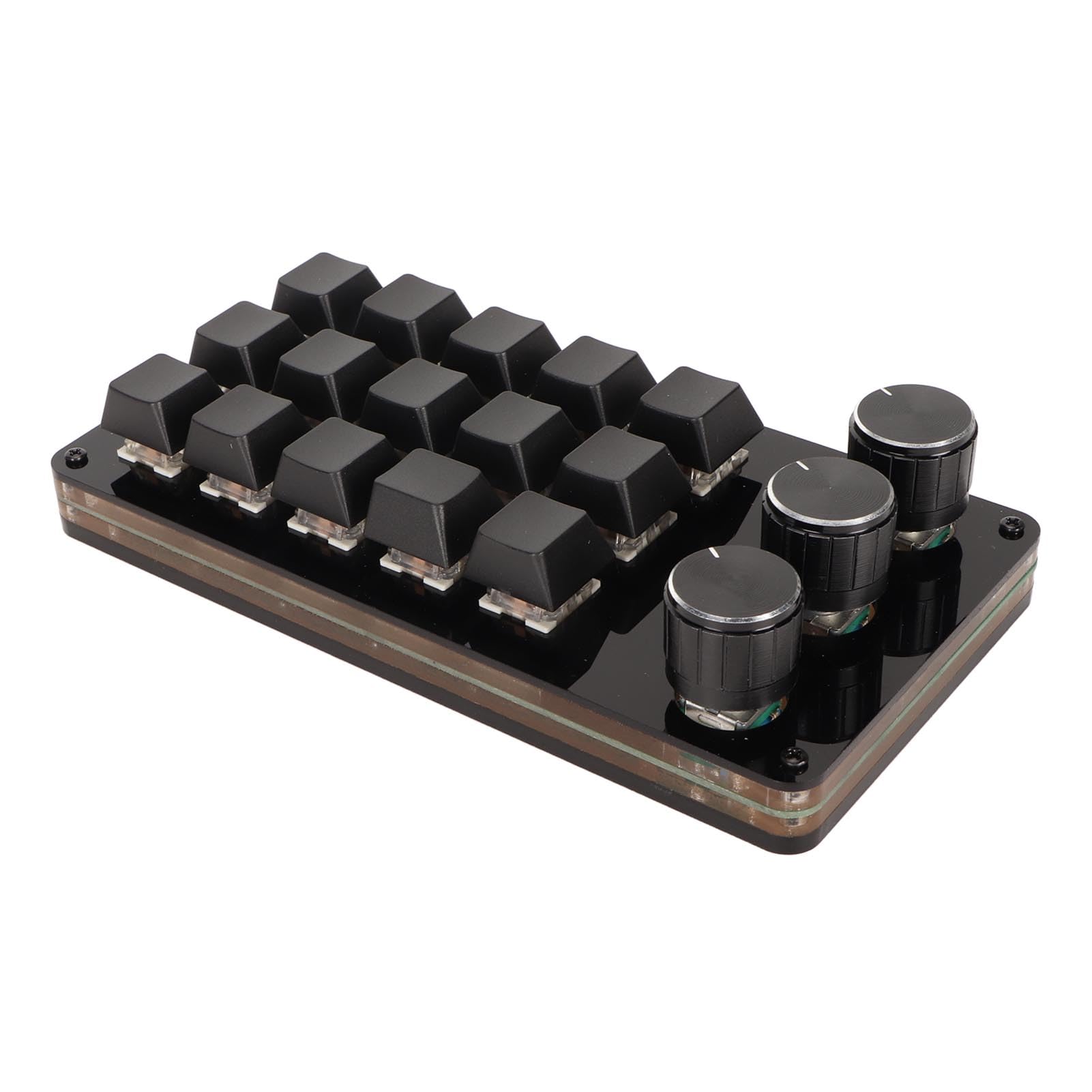 Mini Tastiera Programmabile con Interruttori Blu e Design Hot Swap, Ideale per Giochi per Computer e Editing Video, Struttura in Acrilico