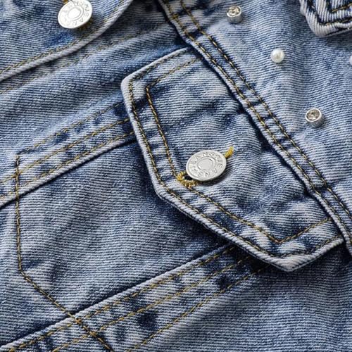 FantasyGears Women's Jeans Jacket Rhinestone Pearl Denim Jacket Embroidered Oversized Plus Size Jacket Streetwear4