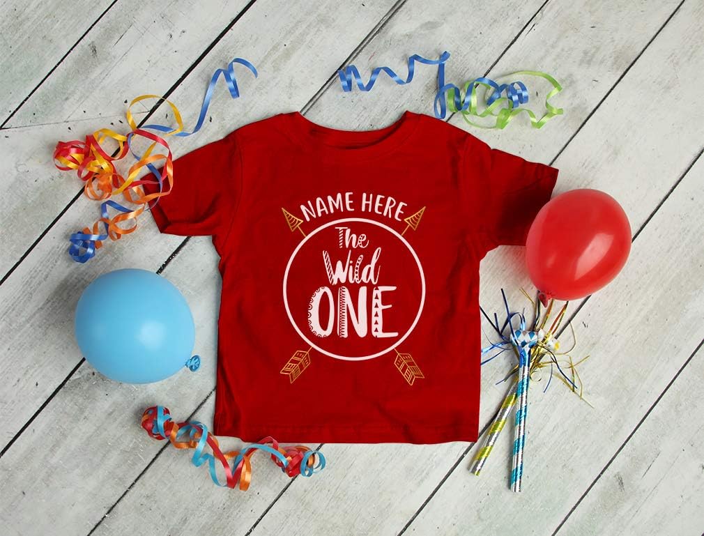 Tstars Personalized Wild One Shirt - Custom 1st Birthday T-Shirt for Baby Boys & Girls, Cute Infant Kids Outfit