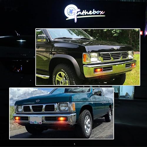 Miniatura 7 de GTINTHEBOX Para Nissan 1988-1997 Hardbody Pickup, 1988-1995 Nissan Pathfinder parachoques delantero luz de señal de giro lente ámbar lámpara ámbar