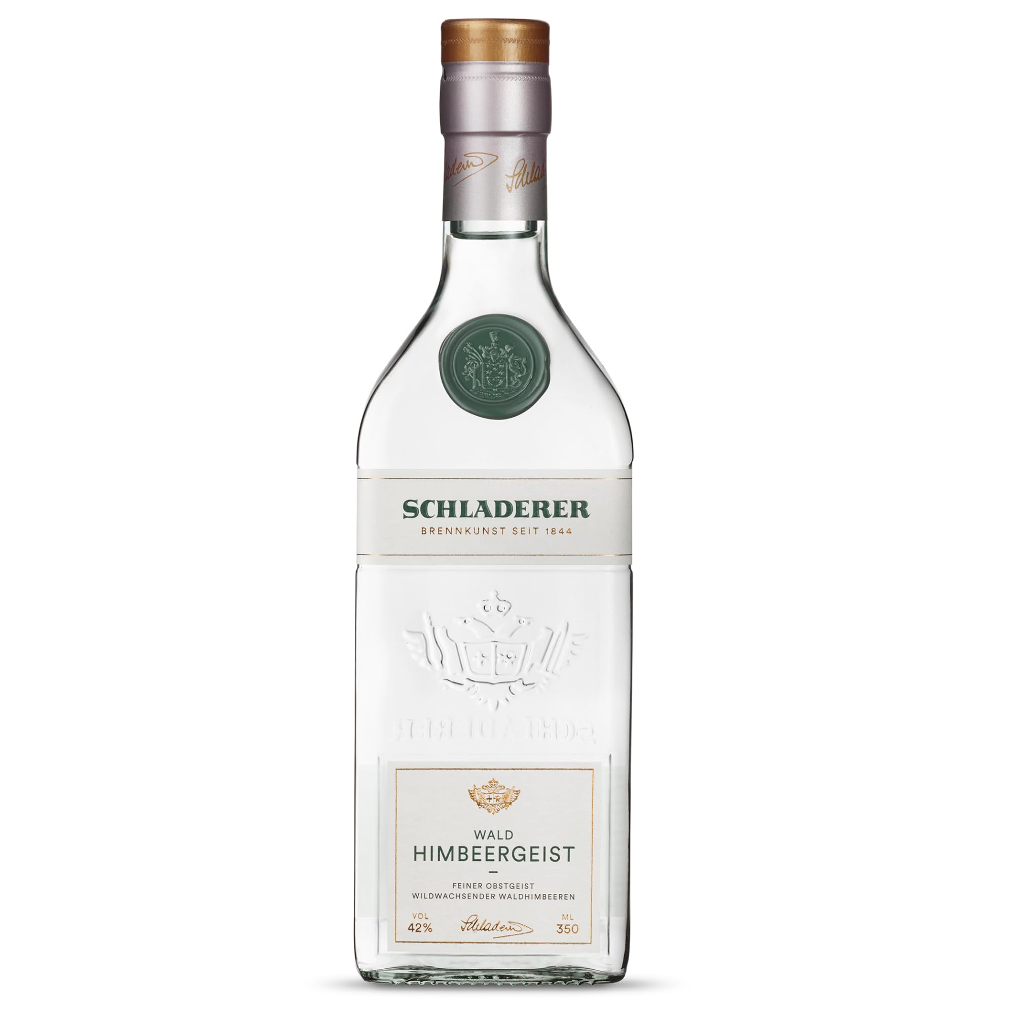 Schladerer Wald Himbeergeist - 94 Punkte 2025 Falstaff - edler Obstgeist aus dem Schwarzwald, intensiv und fruchtig dank wildwachsender Waldhimbeeren aus den Karpaten (1 x 350 ml)