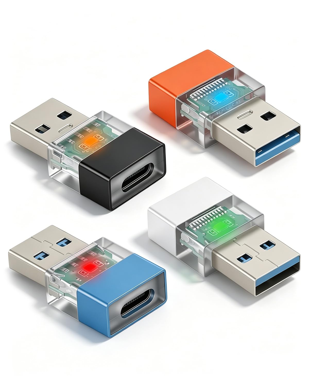 GELRHONR USB C to USB Adapter Type C Female to USB 3.0 Male,4Pack