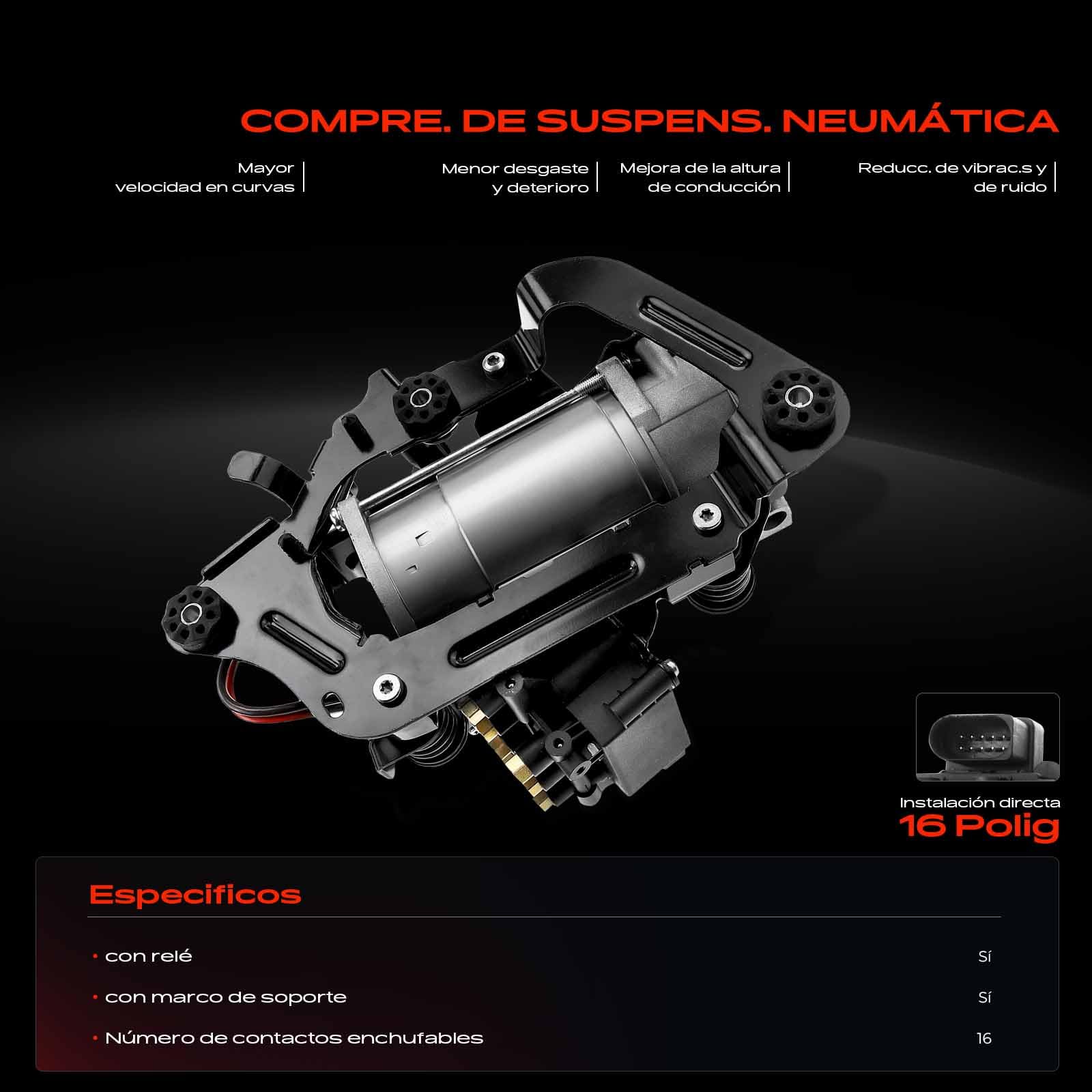 Frankberg Compresor de suspensión neumática Compatible con Serie 7 G11 G12 Replace# 4154039200