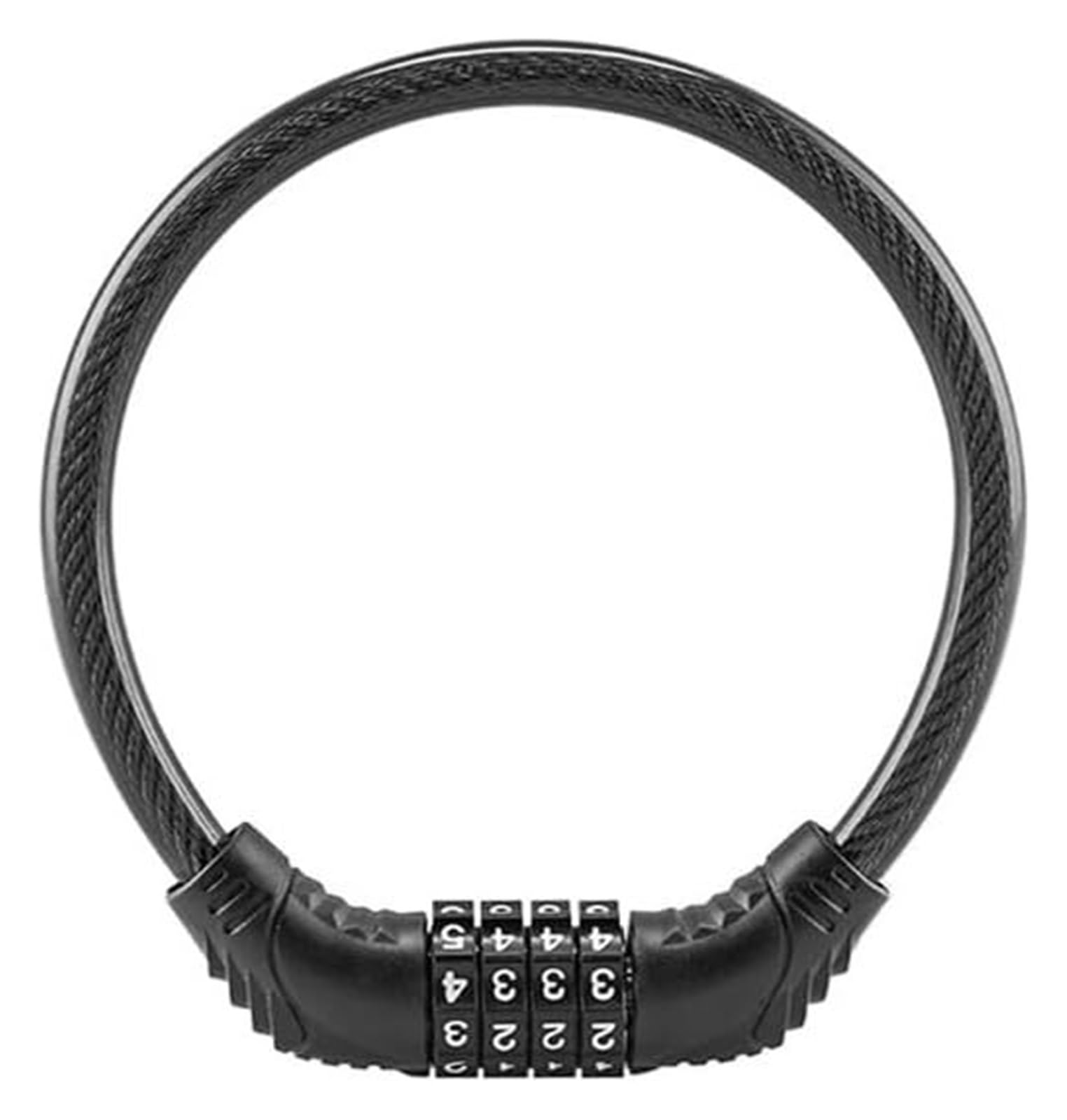 Giveduno Black Bicycle Lock, 4-Digit Combination Lock For Bikes Scooters Motorcycles Multicolor