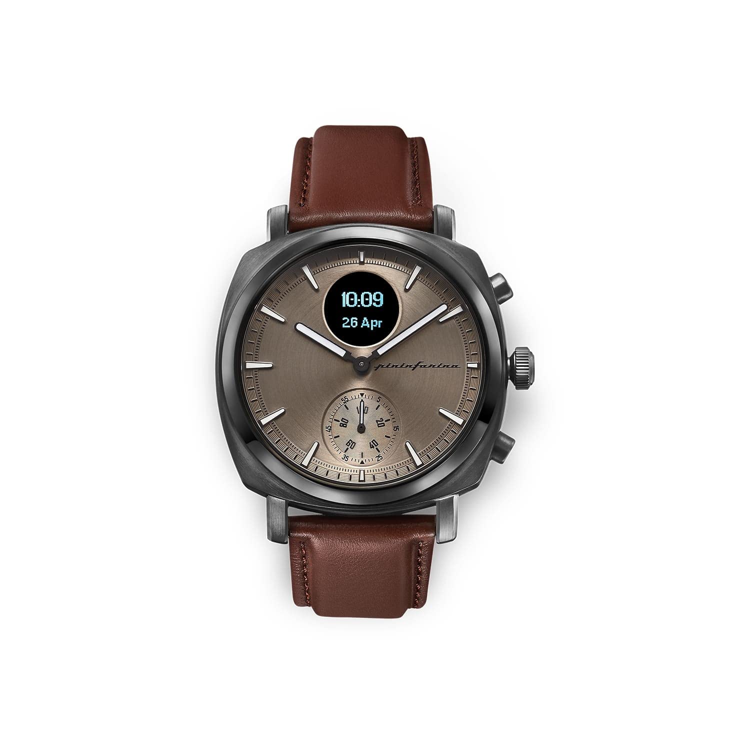 pininfarina Senso Hybrid Smartwatch- Mercure Grey- 24/7 Activity, Sleep, Fitness, Sports, Heart Rate Tracking, Smartphone Notification, E-Compass, and Connected GPS