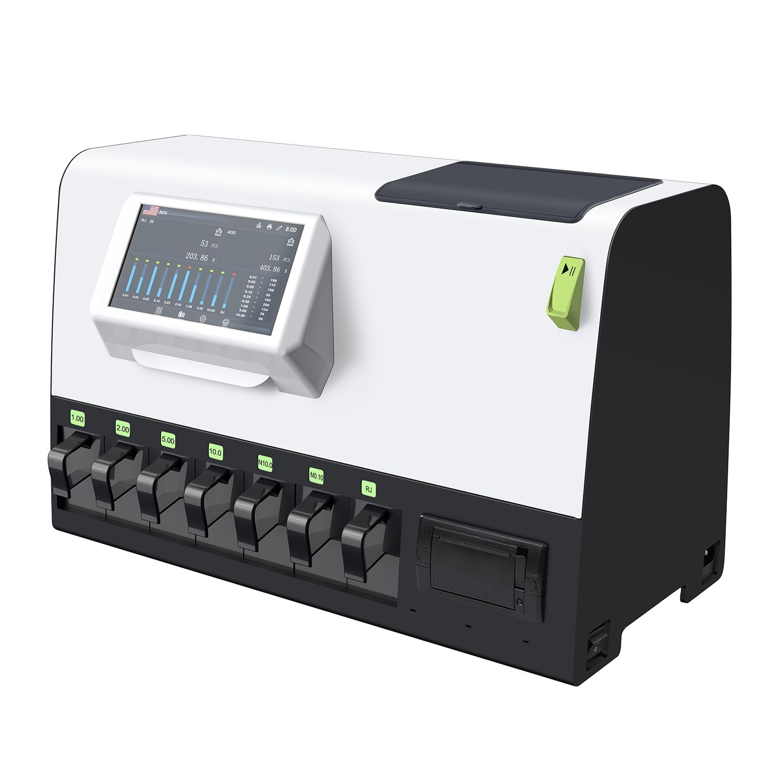 Amazon | MORICASH C600 硬貨選別機 高速 コイン選別機 コインカウンター 6+1ボックス コインの仕分け 日本円２年保証 |  紙幣・コインカウンター | 文房具・オフィス用品