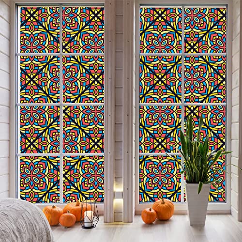 Image of CVANU Window Film Privacy Heat-UV Protection Self-Adhesive Window Glass Film Viny Sheet Multicolor Size(23inch X 200inch) C165