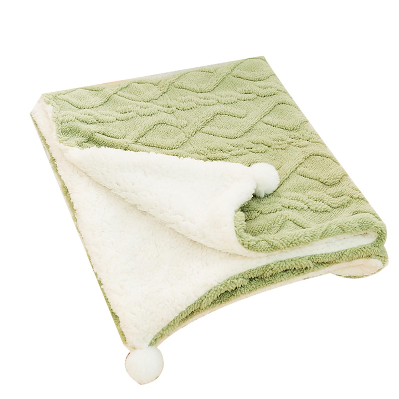 Porceosy Manta acogedora y duradera para mascotas, ultrasuave, gruesa, cálida, suave, cómoda para perros y gatos, suministros versátiles, color verde, talla XL