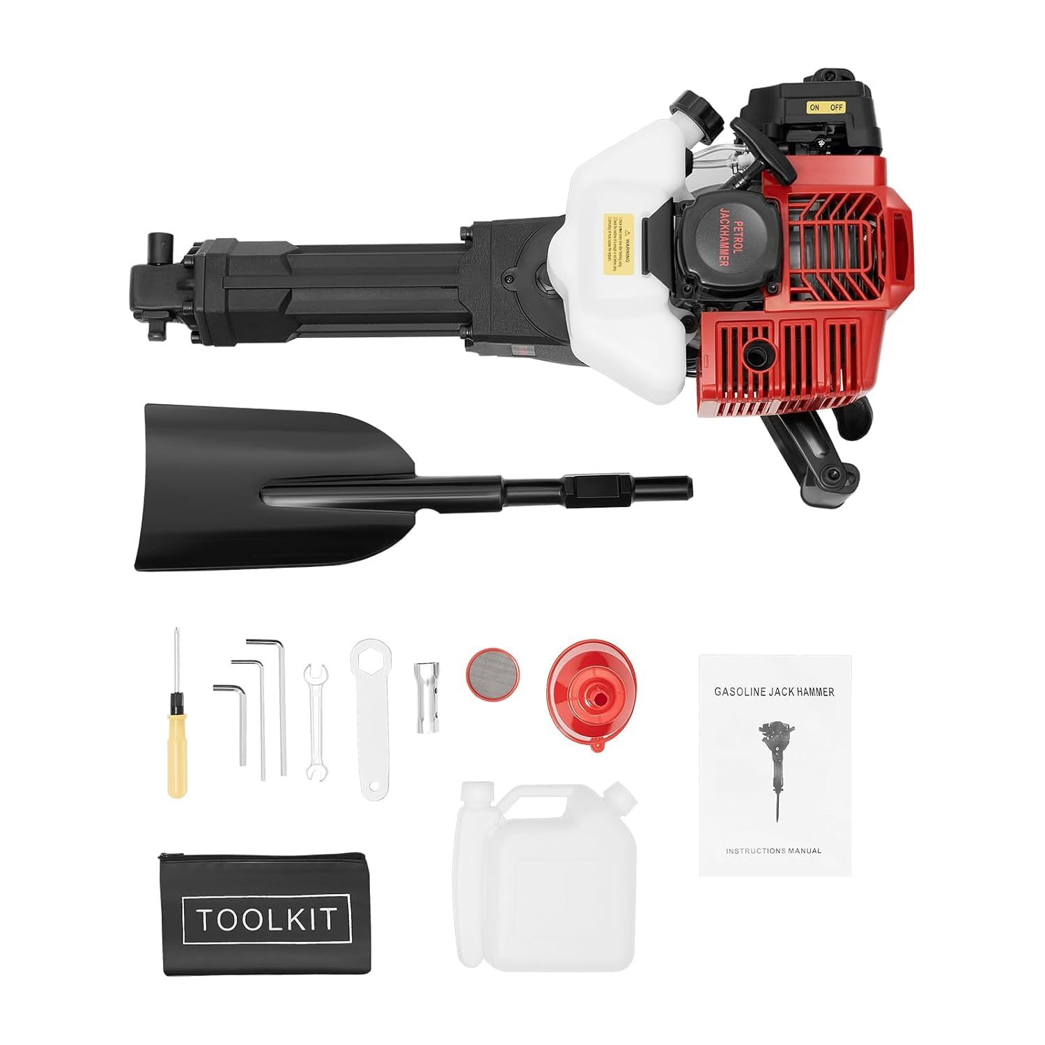 Koparka Do Drzew 1900 W, Koparka Zasilana Gazem, 52 Cm3, Przenośna Koparka Do Rowów, Dwusuwowa Koparka Do Drzew, łopata Ogrodowa, Chłodzona Powietrzem, Jednocylindrowa Koparka Do Otworów