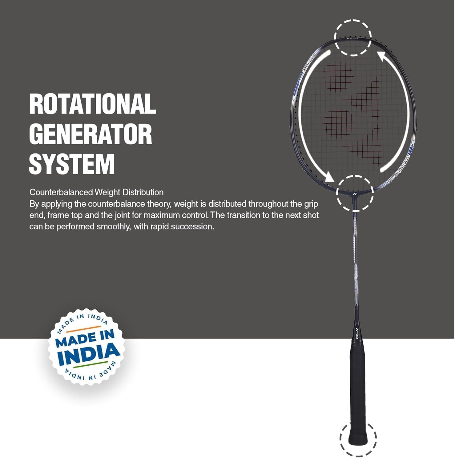 Yonex Astrox Attack 9 - Raqueta de bádminton, color negro — view 4