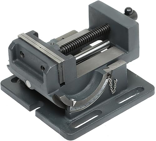 Prensa de taladro industrial de sobremesa de 4 pulgadas con tornillo de banco resistente en ángulo para mecanizado de máquinas herramienta