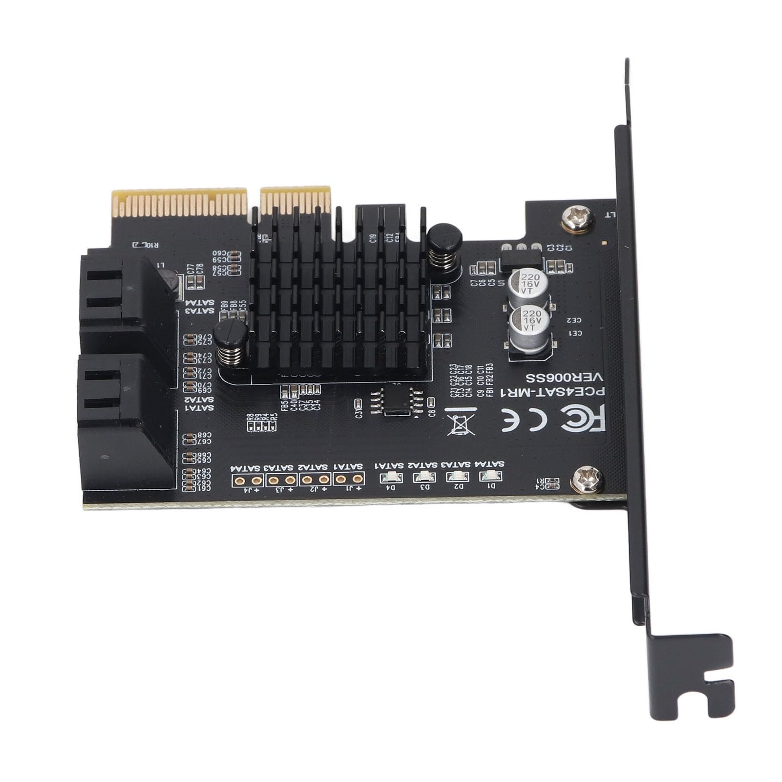 Carte D'extension PCI-E vers Sata3.0, Carte SATA 4 Ports, Adaptateur D'extension 6 Gbit/s, Chipset 88SE9230, Carte RAID IPFS