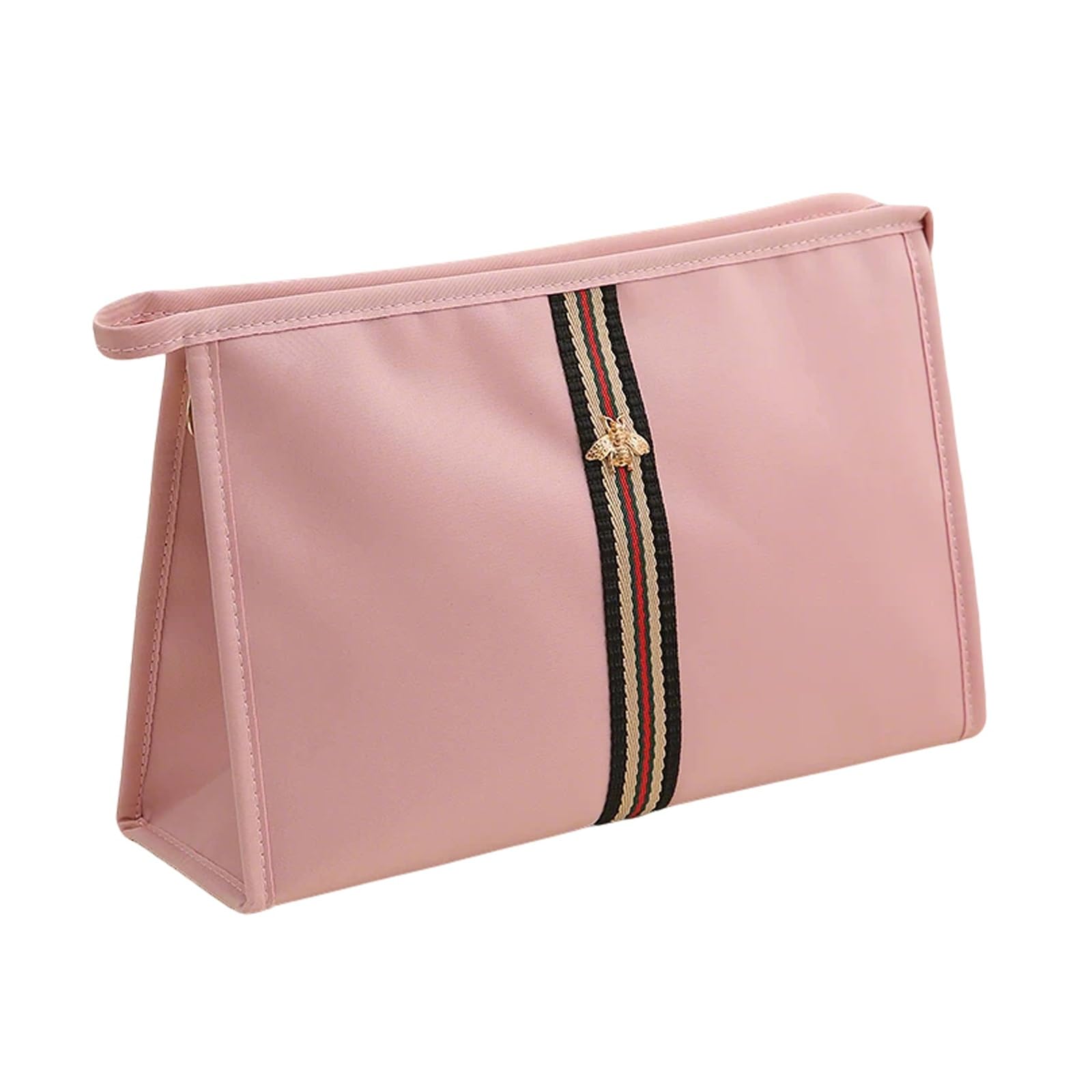 Bustina Portatutto Donna Pochette da Borsa Cosmetica in Tela Trousse Trucchi, Comoda Maniglia, Facile da Trasportare, Design Impermeabile per la Cura Della Pelle e Altri Prodotti(Pink)